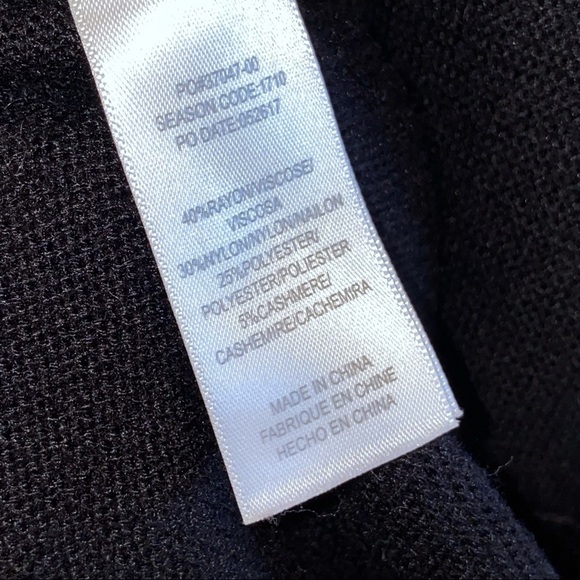 Splendid | Bleeker Cashmere Blend Pullover Sweater L/Sleeve Lace-Up Back Black M - Picture 16 of 16